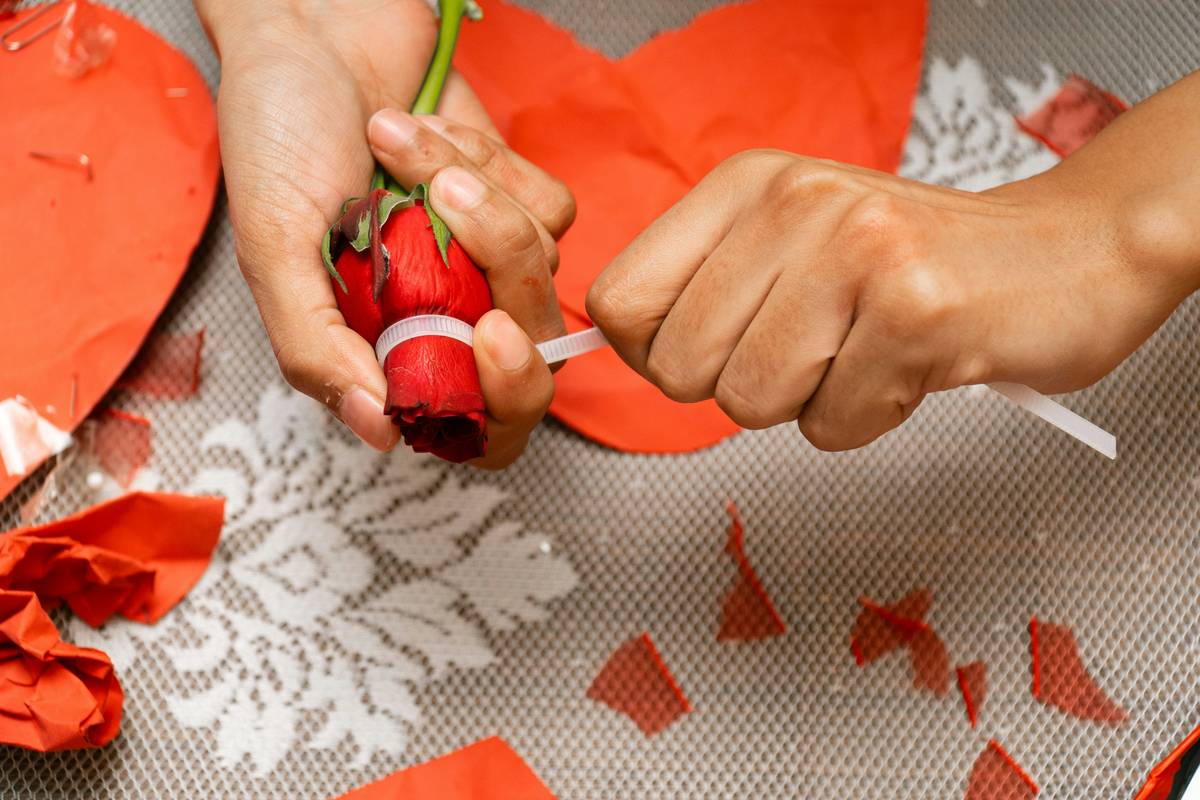 Minimalist diy valentines day decor featuring neutral tones, handwritten notes, and reusable ceramic vases
